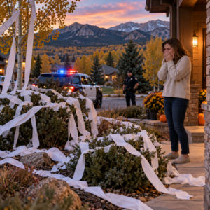 A Colorado homeowner finds toilet paper strewn across the yard as police respond after a Halloween prank.